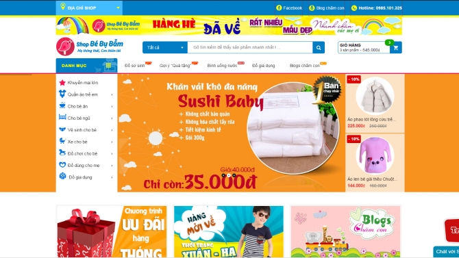 Thiết kế website bebubam.com