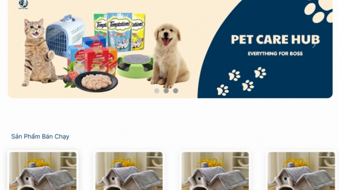 X&acirc;y dựng website phụ kiện th&uacute; cưng