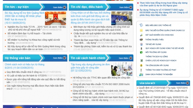 thiết kế website bộ x&acirc;y dựng