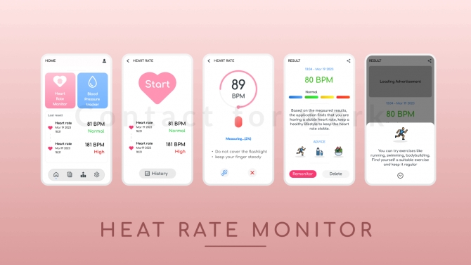 Thiết kế ứng dụng đo nhịp tim (UX/UI mobile app)
