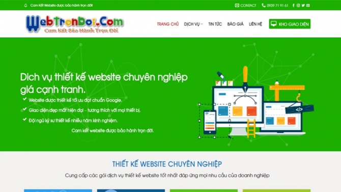 Sản phẩm đ&atilde; thực hiện của webtrondoi