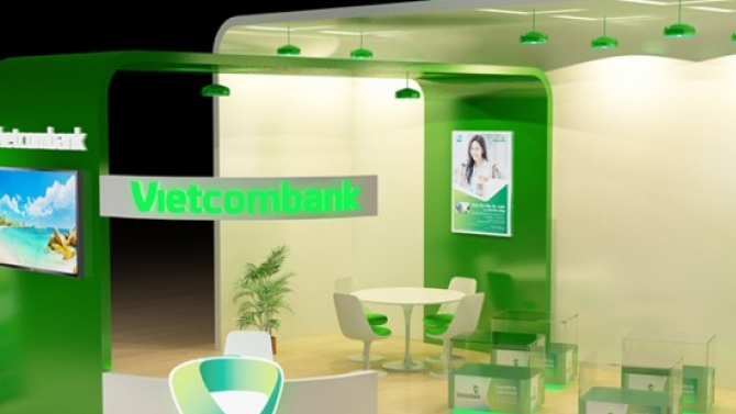 Thiết kế gian h&agrave;ng triển l&atilde;m ng&acirc;n h&agrave;ng Vietcombank