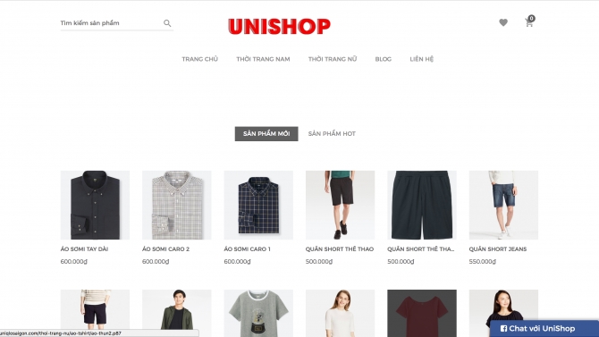 Website shop thời trang