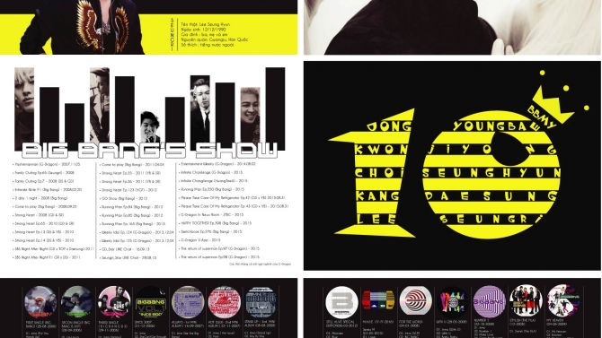 Thiết kế h&igrave;nh ảnh cho tạp ch&iacute; fanmade về nh&oacute;m nhạc Big bang