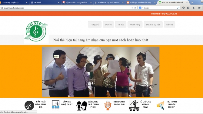 Thiết kế website c&ocirc;ng ty Truyền th&ocirc;ng h&agrave; nội new