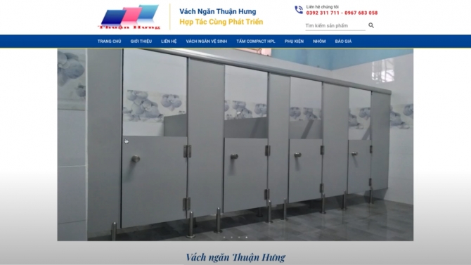 Website cho c&ocirc;ng ty v&aacute;ch ngăn