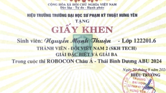 Giải thưởng Robocon Ch&acirc;u &Aacute; - Th&aacute;i B&igrave;nh Dương