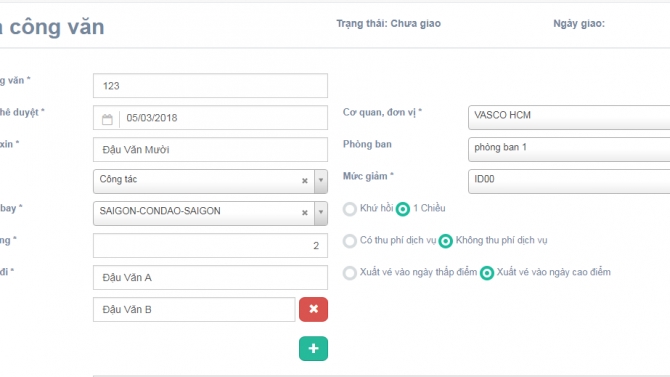 Quản l&yacute; xuất v&eacute; m&aacute;y bay cho VASCO