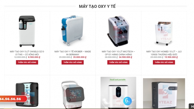 Website cung cấp thiết bị y tế