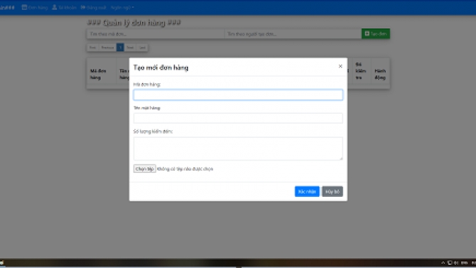website quản l&yacute; đơn h&agrave;ng