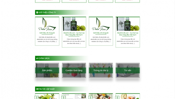 Thiết kế Website Atiso Đ&agrave; Lạt