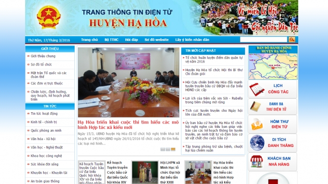 Dự &aacute;n website, trang th&ocirc;ng tin điện tử Hạ h&ograve;a