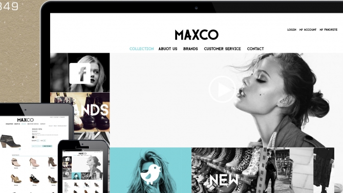 Thiết kế web c&ocirc;ng ty gi&agrave;y MAXCO