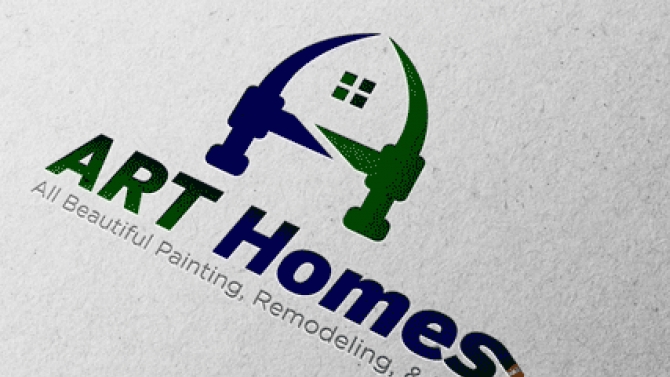 Thiết kế logo C&ocirc;ng ty dịch vụ sửa chữa nh&agrave; của ART Homes