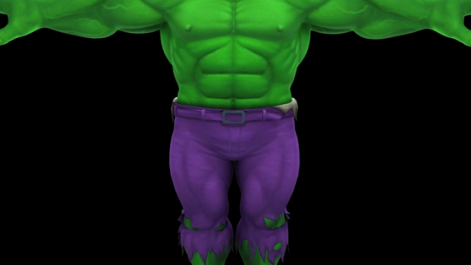 Hulk - dựng h&igrave;nh nh&acirc;n vật 3D
