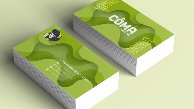 Namecard cho brand "C&ocirc; M&iacute;a S&agrave;i G&ograve;n"