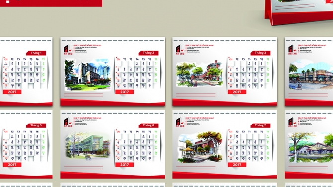 Đồ &aacute;n tố nghiệp k&igrave; I - bộ lịch để b&agrave;n