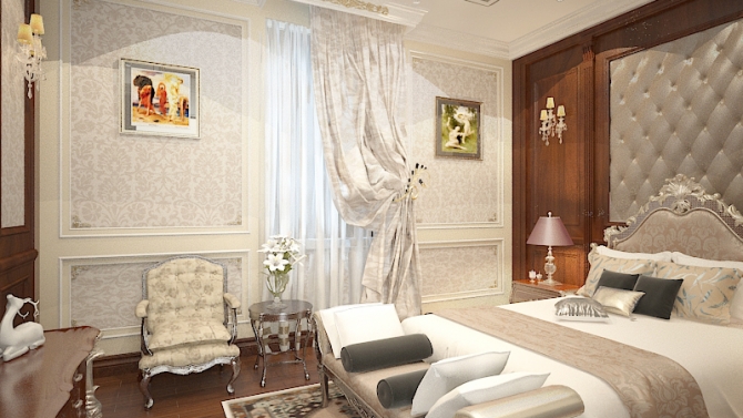 Nội thất cổ điển nh&agrave; ch&uacute; Uy