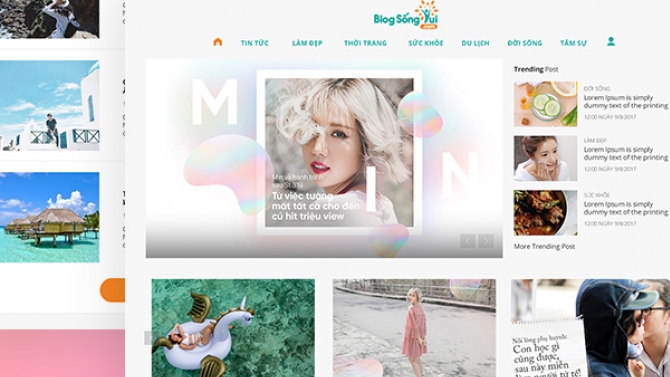 Thiết kế giao diện website Blog Sống Vui