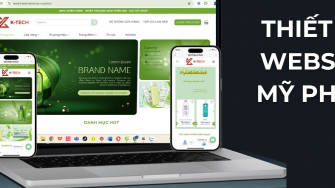 Thiết kế website Mỹ Phẩm