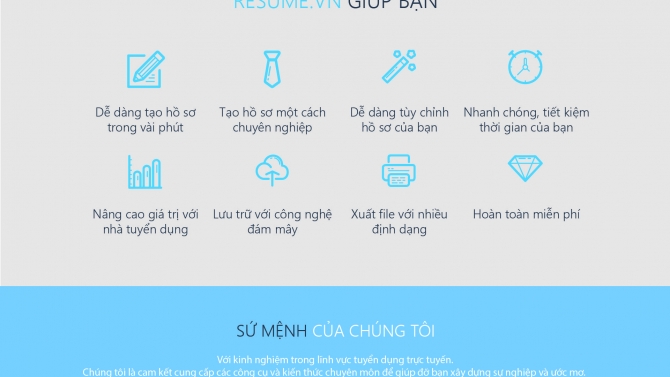 Thiết kế website Resume.vn
