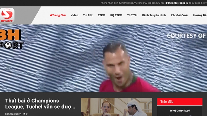 Tv247 - Trang web thể thao h&agrave;ng đầu của SCTV Thể Thao
