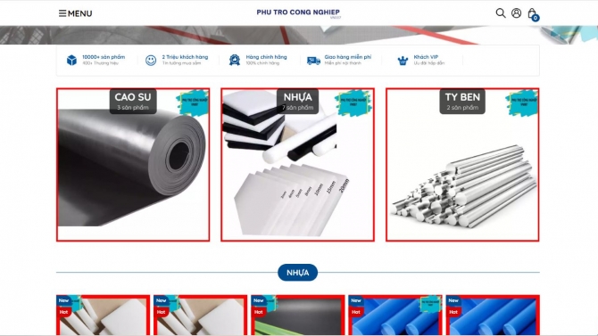Thiết kế website Phụ trợ c&ocirc;ng nghiệp