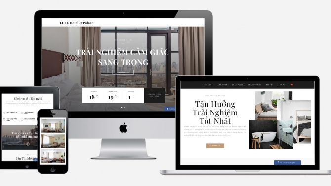Thiết kế Web-App Đặt ph&ograve;ng Kh&aacute;ch sạn LUXEhotel