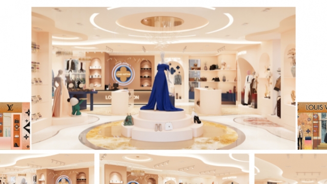LOUIS VUITTON &ndash; Thiết kế nội thất cửa h&agrave;ng thời trang cao cấp