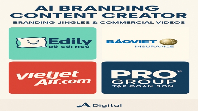 Thiết kế nhạc/video thương hiệu cho Gối Edily, Bảo hiểm bảo việt, Vietjet, Pro Group - tập đo&agrave;n Sơn