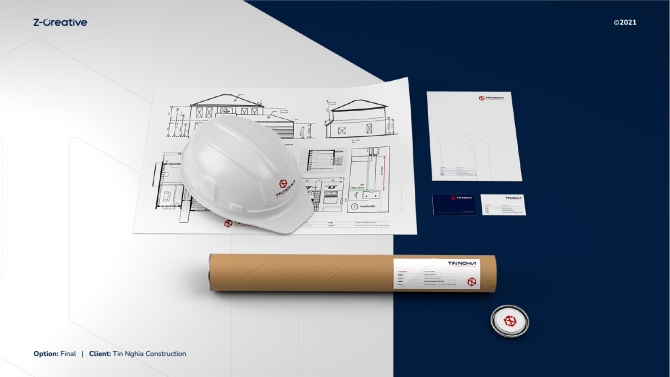Tin Nghia Construction - Logo & Brand design Ⓒ 2021