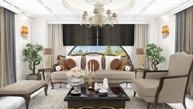 Thiết kế nội thất t&acirc;n cổ điển