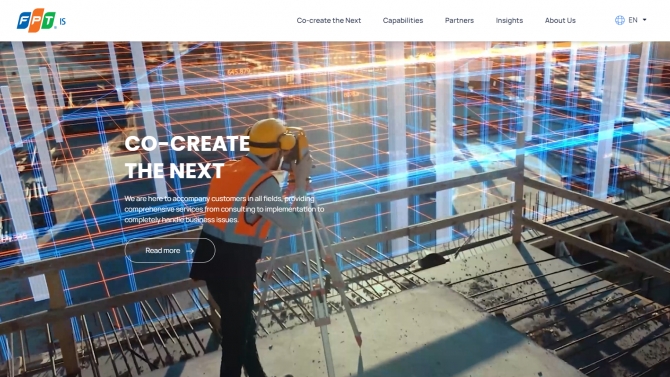 Website giới thiệu của c&ocirc;ng ty FPT Information System