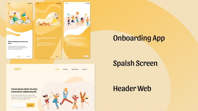 Thiết kế giao diện Landing page v&agrave; Onboarding app