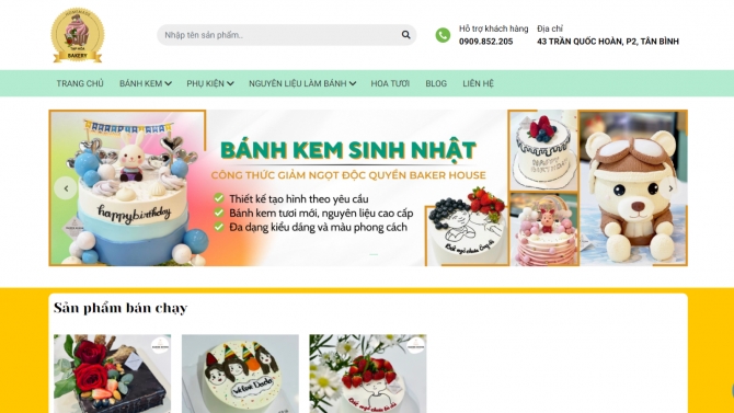 Dự &aacute;n x&acirc;y dựng website: taphoabanhkem.com