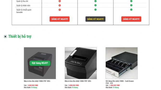 Giao diện website phần mềm quản l&yacute; karaoke Sumi
