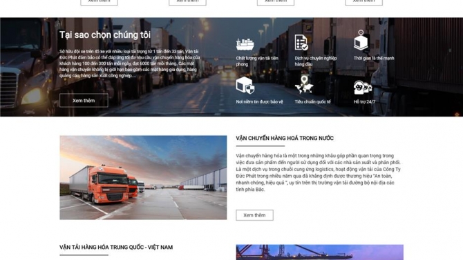 Thiết kế website vận tải