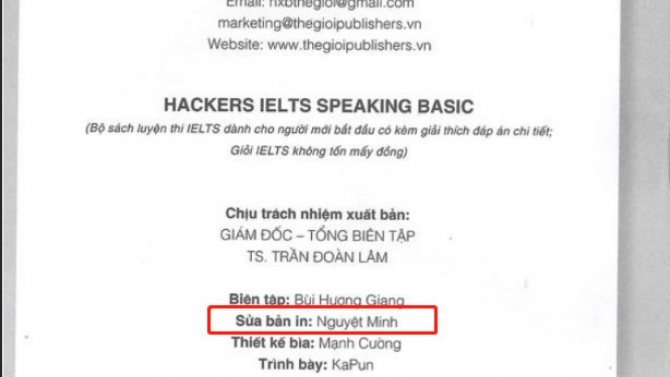 Bi&ecirc;n tập cuốn Hackers Ielts Basic &ndash; Speaking