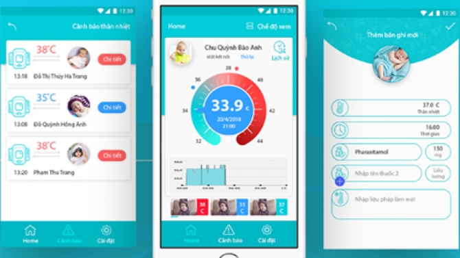Nhiệt kế th&ocirc;ng minh BabyCare