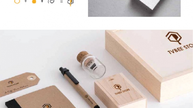 Thiết kế logo-nhận diện thương hiệu mật ong TVBEE STORE
