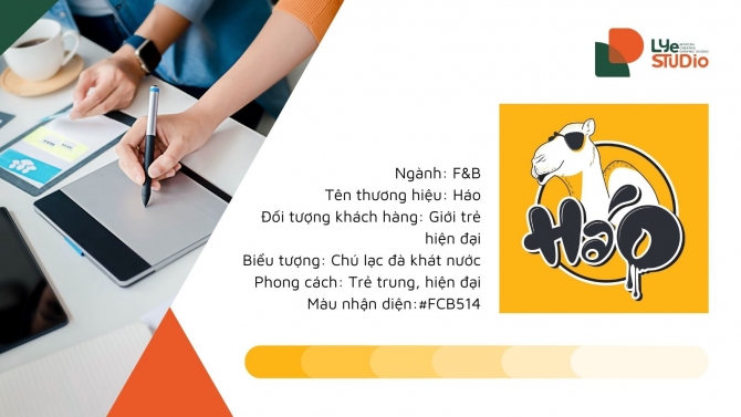 Thiết kế logo thương hiệu tr&agrave; sữa H&aacute;o