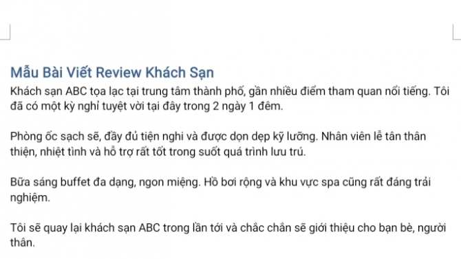 Cộng t&aacute;c vi&ecirc;n viết rewiew kh&aacute;ch sạn du lịch ...