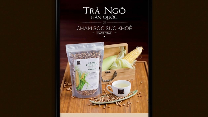 Poster Tr&agrave; ng&ocirc; H&agrave;n Quốc cho Noble Moment Cafe