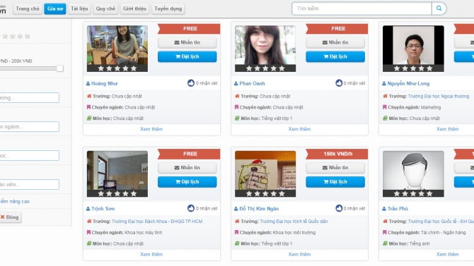Mạng li&ecirc;n kết gia sư