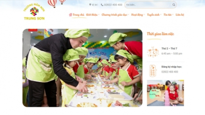 Thiết kế website trường mầm non