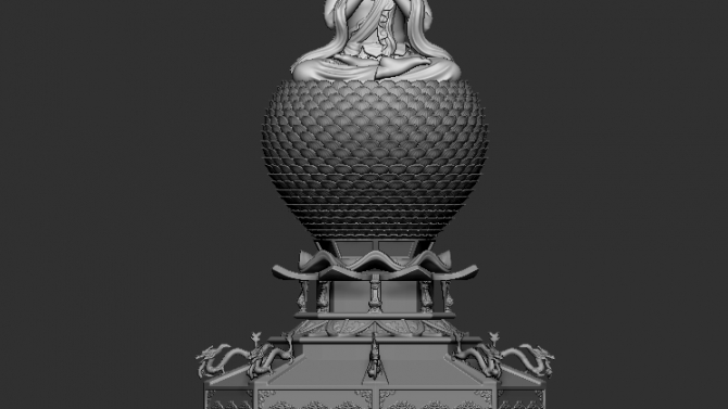 Phật ngồi đ&agrave;i sen - Buddha sitting on lotus