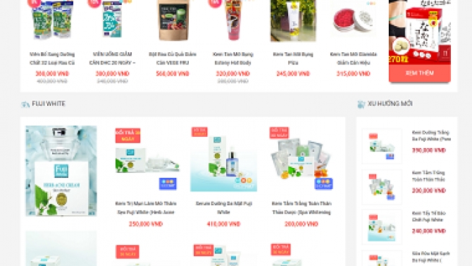 Thiết Kế Website Mỹ Phẩm Shop HAT