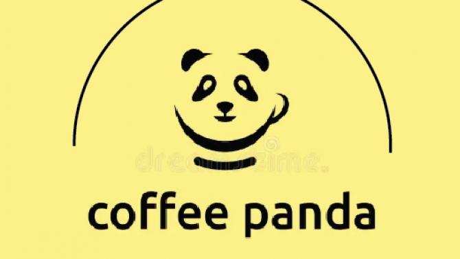 Thiết kế logo nh&atilde;n h&agrave;ng Panda coffee