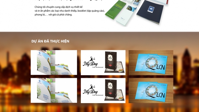 Thiết kế website về thiết kế in ấn