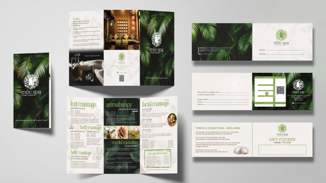 Thiết Kế Brochure v&agrave; Voucher